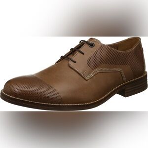 NEW!! Men’s Hush Puppies Glitch Parkview Tan Leather Cap Toe Oxford Size 8.5M